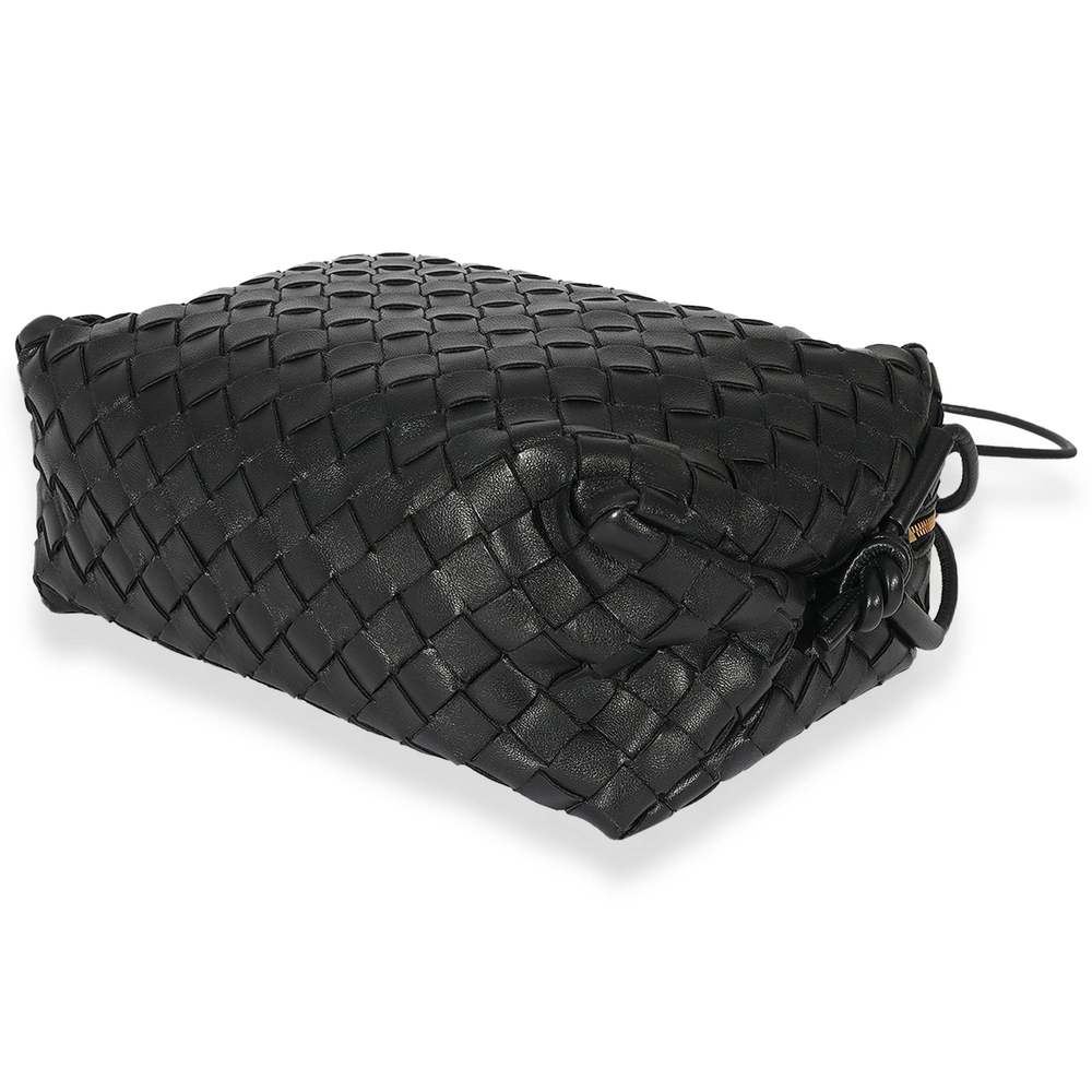 Bottega Veneta Black Intrecciato Leather Medium Loop Crossbody Bag - Picture 7 of 8